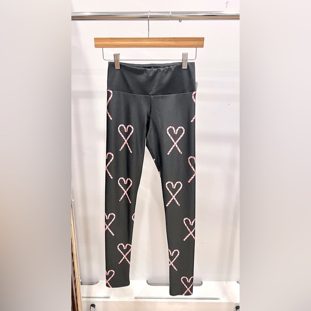 Goldsheep Candy Cane Heart Leggings. Size:S. NWT!!